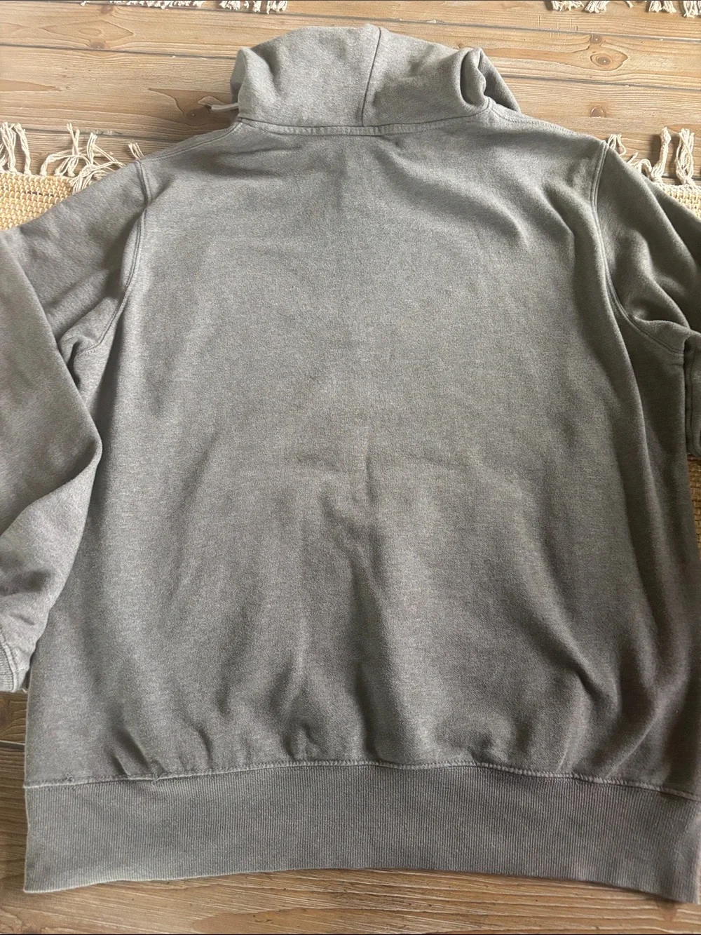 The North Face Gray Pullover Hoodie with White Logo